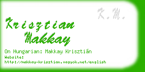 krisztian makkay business card